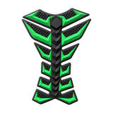 Maxbell Motorcycle Gas Tank Sticker 3D Rubber Accessories Oil Tank Fish Bone Sticker Green