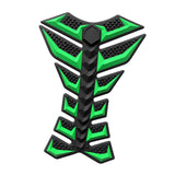 Maxbell Motorcycle Gas Tank Sticker 3D Rubber Accessories Oil Tank Fish Bone Sticker Green