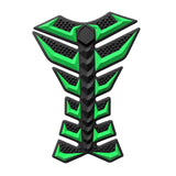 Maxbell Motorcycle Gas Tank Sticker 3D Rubber Accessories Oil Tank Fish Bone Sticker Green