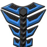 Maxbell Motorcycle Gas Tank Sticker 3D Rubber Accessories Oil Tank Fish Bone Sticker Blue