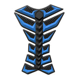 Maxbell Motorcycle Gas Tank Sticker 3D Rubber Accessories Oil Tank Fish Bone Sticker Blue