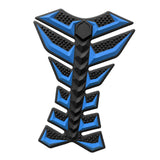Maxbell Motorcycle Gas Tank Sticker 3D Rubber Accessories Oil Tank Fish Bone Sticker Blue