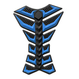 Maxbell Motorcycle Gas Tank Sticker 3D Rubber Accessories Oil Tank Fish Bone Sticker Blue