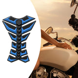 Maxbell Motorcycle Gas Tank Sticker 3D Rubber Accessories Oil Tank Fish Bone Sticker Blue