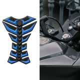 Maxbell Motorcycle Gas Tank Sticker 3D Rubber Accessories Oil Tank Fish Bone Sticker Blue