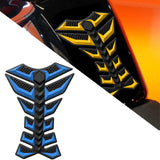 Maxbell Motorcycle Gas Tank Sticker 3D Rubber Accessories Oil Tank Fish Bone Sticker Blue