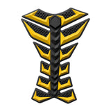 Maxbell Motorcycle Gas Tank Sticker 3D Rubber Accessories Oil Tank Fish Bone Sticker Yellow