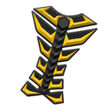 Maxbell Motorcycle Gas Tank Sticker 3D Rubber Accessories Oil Tank Fish Bone Sticker Yellow