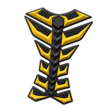 Maxbell Motorcycle Gas Tank Sticker 3D Rubber Accessories Oil Tank Fish Bone Sticker Yellow