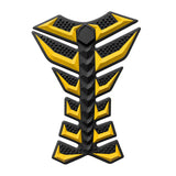 Maxbell Motorcycle Gas Tank Sticker 3D Rubber Accessories Oil Tank Fish Bone Sticker Yellow