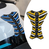 Maxbell Motorcycle Gas Tank Sticker 3D Rubber Accessories Oil Tank Fish Bone Sticker Yellow