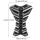 Maxbell Motorcycle Gas Tank Sticker 3D Rubber Accessories Oil Tank Fish Bone Sticker Gray