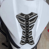 Maxbell Motorcycle Gas Tank Sticker 3D Rubber Accessories Oil Tank Fish Bone Sticker Gray