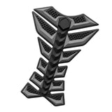 Maxbell Motorcycle Gas Tank Sticker 3D Rubber Accessories Oil Tank Fish Bone Sticker Gray