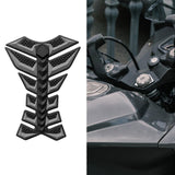 Maxbell Motorcycle Gas Tank Sticker 3D Rubber Accessories Oil Tank Fish Bone Sticker Gray