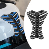 Maxbell Motorcycle Gas Tank Sticker 3D Rubber Accessories Oil Tank Fish Bone Sticker Gray
