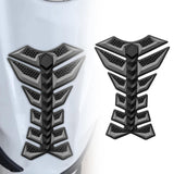 Maxbell Motorcycle Gas Tank Sticker 3D Rubber Accessories Oil Tank Fish Bone Sticker Gray