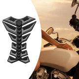 Maxbell Motorcycle Gas Tank Sticker 3D Rubber Accessories Oil Tank Fish Bone Sticker Gray