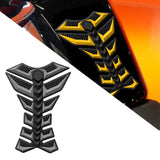 Maxbell Motorcycle Gas Tank Sticker 3D Rubber Accessories Oil Tank Fish Bone Sticker Gray