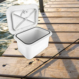 Maxbell Deck Storage Box White Lockable Tool Box Inspection Hatch Fishing Tackle Box