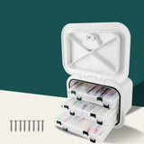 Maxbell Deck Storage Box White Lockable Tool Box Inspection Hatch Fishing Tackle Box