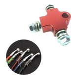 Maxbell Brake Oil Hose Pipe Three Way Connector Front Double Disc Conversion Set Red