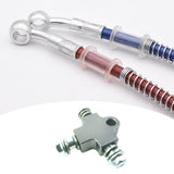 Maxbell Brake Oil Hose Pipe Three Way Connector Front Double Disc Conversion Set Titanium
