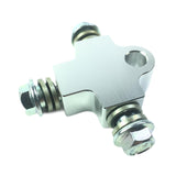 Maxbell Brake Oil Hose Pipe Three Way Connector Front Double Disc Conversion Set Silver