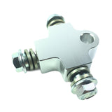 Maxbell Brake Oil Hose Pipe Three Way Connector Front Double Disc Conversion Set Silver
