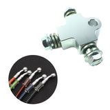 Maxbell Brake Oil Hose Pipe Three Way Connector Front Double Disc Conversion Set Silver