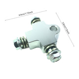 Maxbell Brake Oil Hose Pipe Three Way Connector Front Double Disc Conversion Set Silver