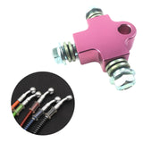 Maxbell Brake Oil Hose Pipe Three Way Connector Front Double Disc Conversion Set Purple