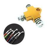 Maxbell Brake Oil Hose Pipe Three Way Connector Front Double Disc Conversion Set Gold