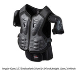 Maxbell Kids Motorcycle Armor Suit Body Guards Vest for Skiing Motocross Black