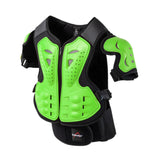 Maxbell Kids Motorcycle Armor Suit Body Guards Vest for Skiing Motocross Green