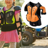 Maxbell Kids Motorcycle Armor Suit Body Guards Vest for Skiing Motocross Orange