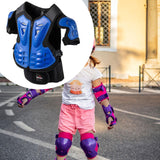 Maxbell Kids Motorcycle Armor Suit Body Guards Vest for Skiing Motocross Blue