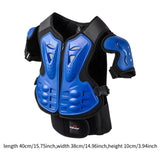 Maxbell Kids Motorcycle Armor Suit Body Guards Vest for Skiing Motocross Blue