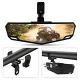 Maxbell UTV Rear View Mirror for 3cm to 4.5cm Round Roll Cage Center Rearview Mirror