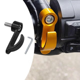 Maxbell Generic Motorcycle Handlebars Hook Cargo Hook with M6 Screw Compact Aluminum Black