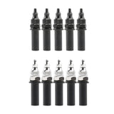 Maxbell 5 Pieces Motorcycle Windshield Bolt Screw Kit Motorbike Fairing Mounting Kit Black