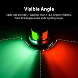 Maxbell Marine Boat Navigation Light 12V Lamp for Kayak Speedboat Fishing Boats Red Green