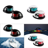 Maxbell 2 Pieces Boat Navigation Light Replace Sturdy 3nm Visibility Range Accessory Black