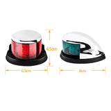 Maxbell 2 Pieces Boat Navigation Light Replace Sturdy 3nm Visibility Range Accessory Black
