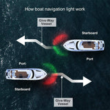 Maxbell 2 Pieces Boat Navigation Light Replace Sturdy 3nm Visibility Range Accessory Black