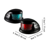 Maxbell 2 Pieces Boat Navigation Light Replace Sturdy 3nm Visibility Range Accessory Black