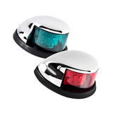Maxbell 2 Pieces Boat Navigation Light Replace Sturdy 3nm Visibility Range Accessory Silver
