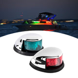 Maxbell 2 Pieces Boat Navigation Light Replace Sturdy 3nm Visibility Range Accessory Silver