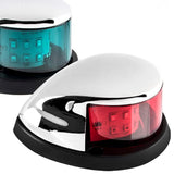 Maxbell 2 Pieces Boat Navigation Light Replace Sturdy 3nm Visibility Range Accessory Silver