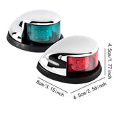 Maxbell 2 Pieces Boat Navigation Light Replace Sturdy 3nm Visibility Range Accessory Silver